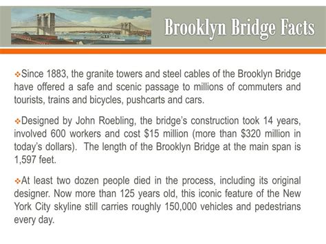 brooklyn bridge facts and figures